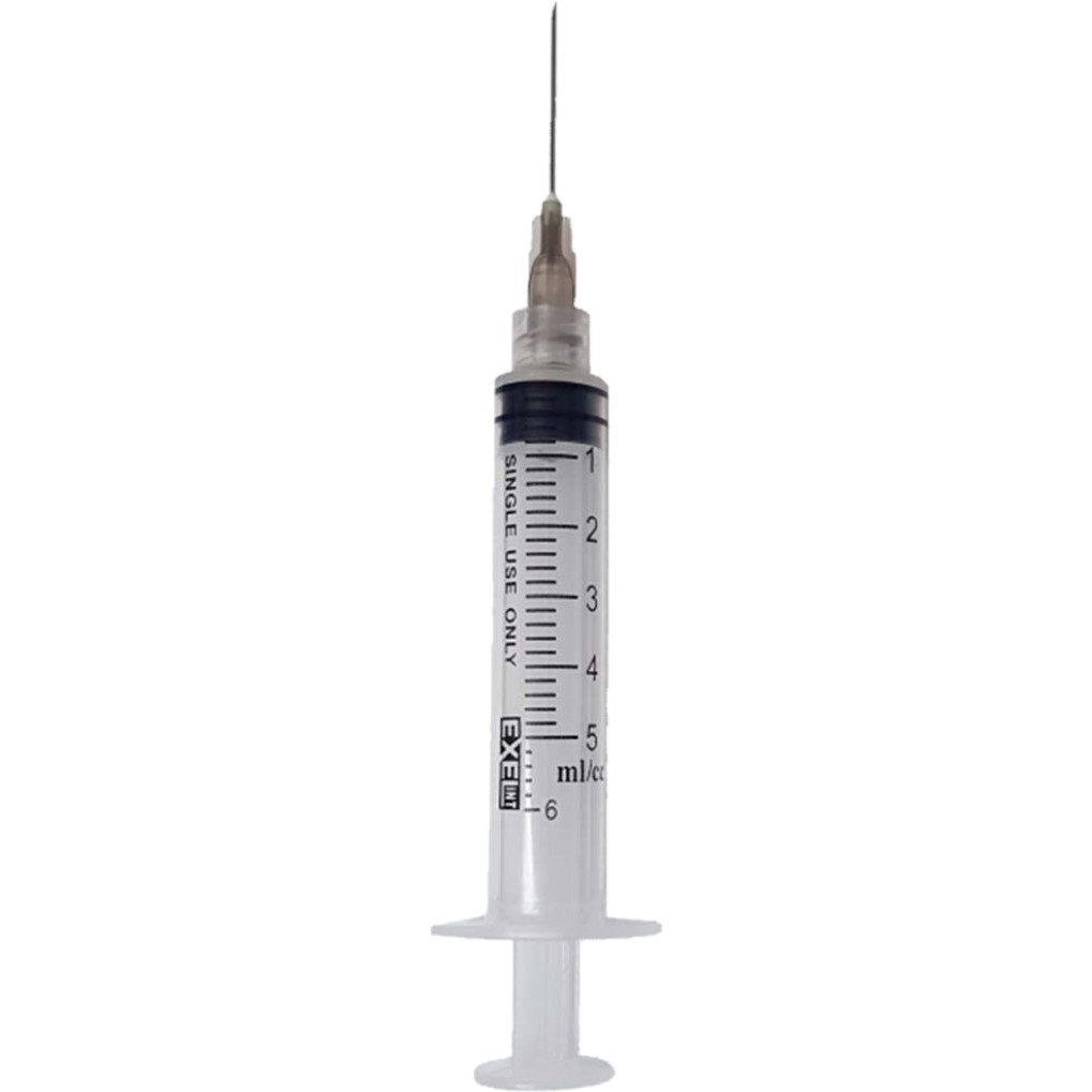 Syringe  6cc with Hypodermic Needle ExelInt® 6 m .. .  .  